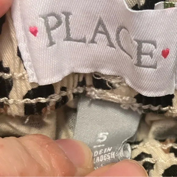 (2) Toddler Girl 5T Pants in Cheetah Print & Houndstooth Patterns, EUC - Picture 9 of 9